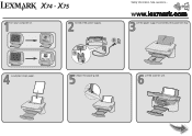 Lexmark X74 Setup Sheet