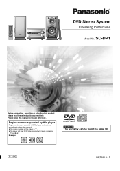 Panasonic SC-DP1 SADP1 User Guide