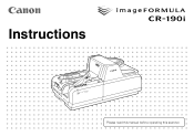 Canon imageFORMULA CR-190i CR-190i Instructions Manual