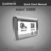 Garmin nuvi 5000 Quick Start Manual