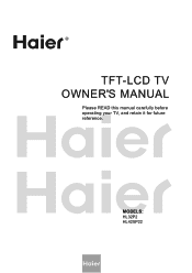 Haier HL42XP22 User Manual