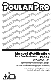 Poulan P46ZX Owner Manual