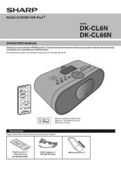 Sharp DK-CL6N DK-CL6N Operation Manual