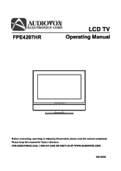 Audiovox FPE4207HR Operation Manual