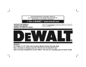 Dewalt DCS373B Instruction Manual