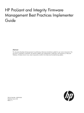 HP ProLiant ML310e HP ProLiant and Integrity Firmware Management Best Practices Implementer Guide