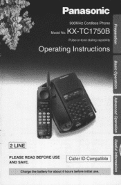 Panasonic KXTC1750B 900 Analog W/call Id