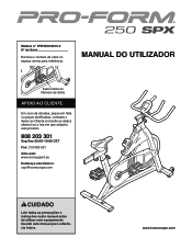 ProForm 250 Spx Bike Portuguese Manual