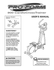 ProForm 900 Cardiocross Trainer English Manual