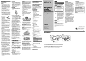 Sony ZS-X10 Operating Instructions