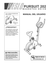 Weslo Pursuit 202 Spanish Manual