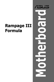 Asus RAMPAGE III FORMULA Rampage III Formula User's manual