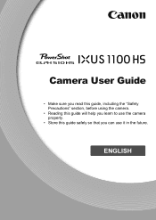 Canon PowerShot ELPH 510 HS PowerShot ELPH 510 HS / IXUS 1100 HS Camera User Guide