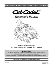 Cub Cadet LTX 1046 KW Lawn Tractor LTX 1046 KW Operator's Manual