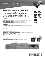 Philips DVDR77 Leaflet