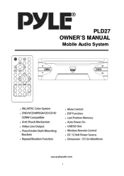 Pyle PLD27 PLD27 Manual 1