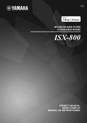 Yamaha ISX-800 ISX-800 Owners Manual