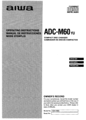 AIWA ADC-M60 Operating Instructions
