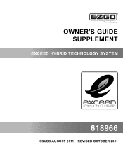 E-Z-GO Exceed Hybrid Owner Manual