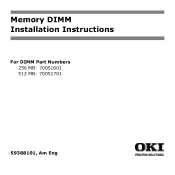 Oki C6100n Memory DIMM Installation Instructions