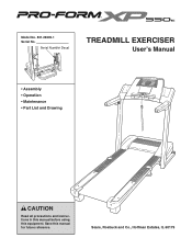 ProForm Xp 550e Treadmill English Manual