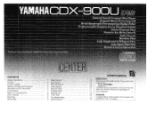 Yamaha CDX-900 Owner's Manual