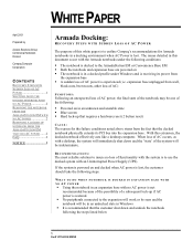 Compaq Armada m700 Armada Docking: Recovery Steps with Sudden Loss of AC Power