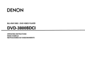 Denon 3800BDCI Operating Instructions