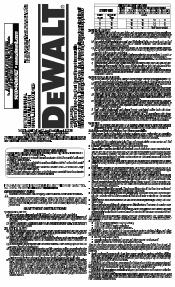 Dewalt DW505K Instruction Manual