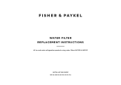 Fisher and Paykel RF170WLKUX6 Installation Guide - Water Filter Replacement