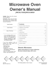 LG JMC8130DDS Owners Manual