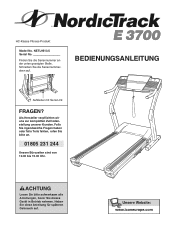 NordicTrack E 3700 Treadmill German Manual