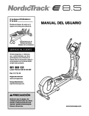 NordicTrack E 8.5 Elliptical Spanish Manual