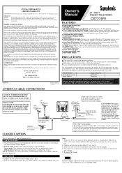Symphonic CST274FE Owner's Manual