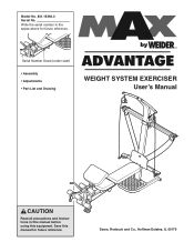 Weider Max By Xp400 English Manual