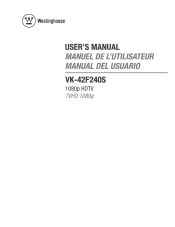 Westinghouse VK-42F240S User Manual