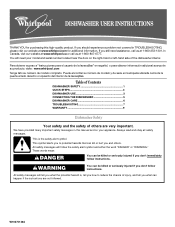 Whirlpool DU1030XTXQ Owners Manual