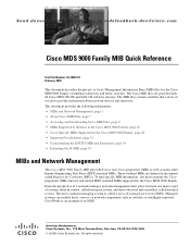 HP Cisco Nexus 5000 Cisco MDS 9000 Family MIB Quick Reference (OL-18087-01, February 2009)