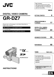 JVC GR-DZ7US Instructions