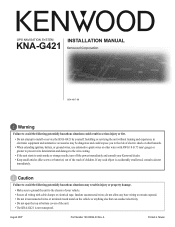 Kenwood KNA-G421 User Manual 1