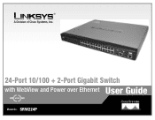 Linksys SRW224P Cisco SRW224P 24-Port 10/100 + 2-Port Gigabit Switch with WebView and Power over Ethernet Administration Guide