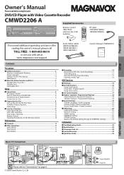 Magnavox CMWD2206 User manual,  English (US)
