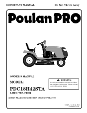 Poulan PDC18H42STA User Manual