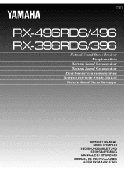 Yamaha RX-396RDS Owner's Manual