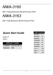 ZyXEL NWA-3163 Quick Start Guide