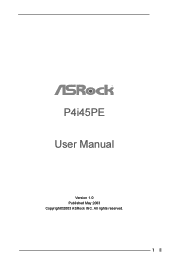 ASRock P4i45PE User Manual