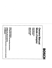 Bosch MKM6003UC Use & Care Manual