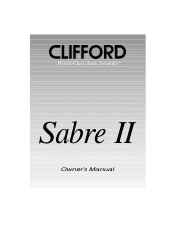 Clifford Sabre 2 Owners Guide