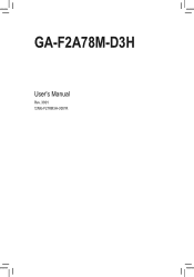 Gigabyte GA-F2A78M-D3H User Manual