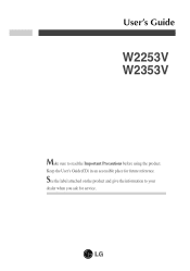 LG W2353V Owner's Manual (English)